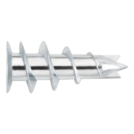 Powers Fasteners Zinc Zip-It One Piece Self Drilling Wallboard Anchors, 3/8in to 1in Wall, Zamac Alloy, PK100 POW 02346Z